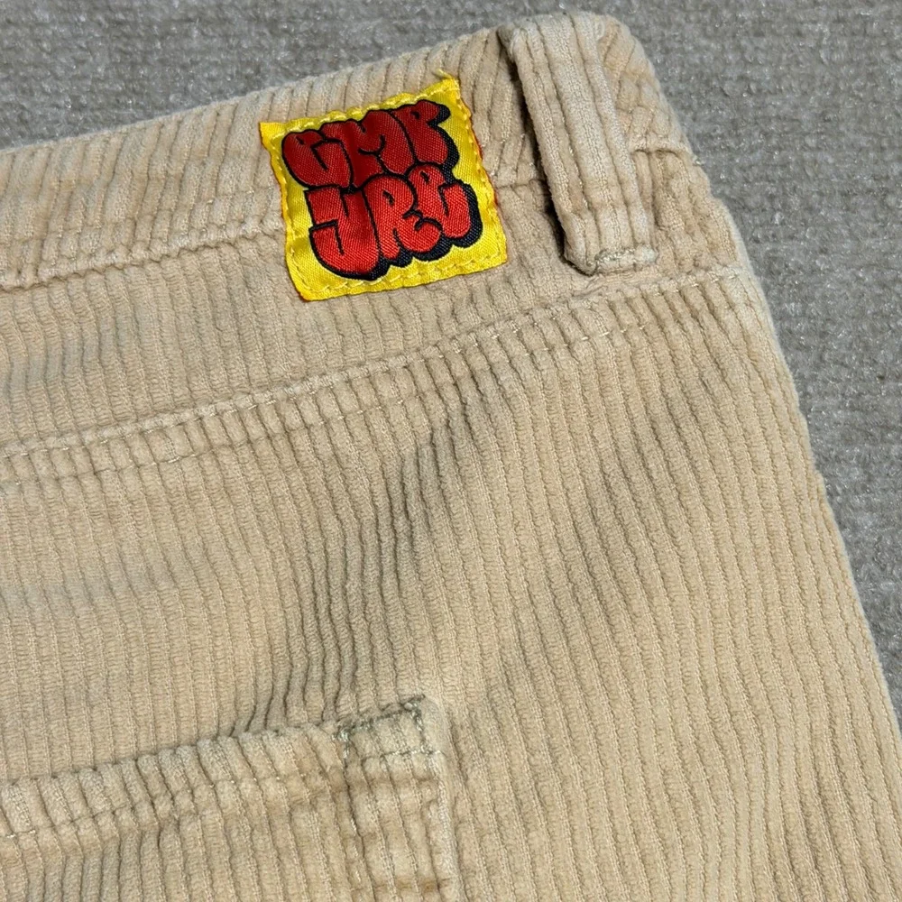Empyre Mens Tan Corduroy Loose Fit Baggy Skate Pants Beige Size 42